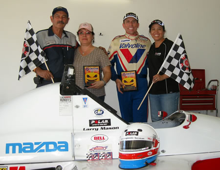 Team LMR (from L-R Tom, Stella, Larry & Sonia) basks in the glow of a double victory weekend.